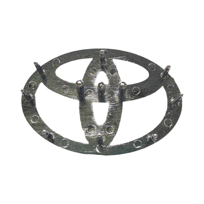 Toyota Steering Wheel Emblem 11pins ABS Replacement | OEM Chrome Badge - 图片 7
