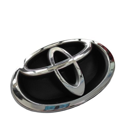 Toyota Lateral-cut Head Emblem Yaris 2006 Chrome 130x90mm OEM Front Badge Replacement