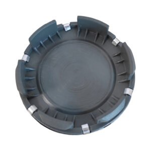 Premium Audi Cap 57mm – Stylish Silver Hub Cap with Black Logo 6 Pins