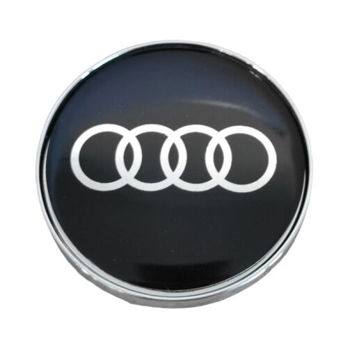 Premium Audi Cap 59mm – Black Hub Cap with Silver Logo and 6 Pins Premium Audi Cap 59mm – Black Hub Cap with Silver Logo and 6 Pins