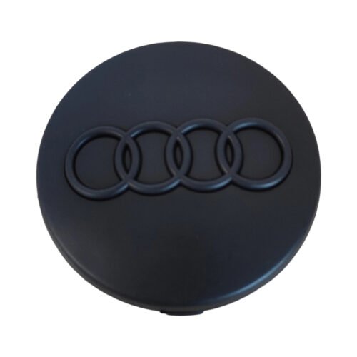 Premium Audi A6 Cap 60mm – Black Base Black Emblem OEM Wheel Hub Cover