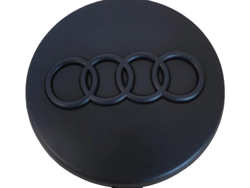 Premium Audi A6 Cap 60mm – Black Base Black Emblem OEM Wheel Hub Cover