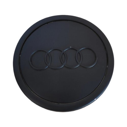 Luxury Audi A8 Cap 68mm – Black Base Black Emblem OEM Hub Cover