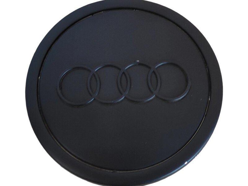 Luxury Audi A8 Cap 68mm – Black Base Black Emblem OEM Hub Cover