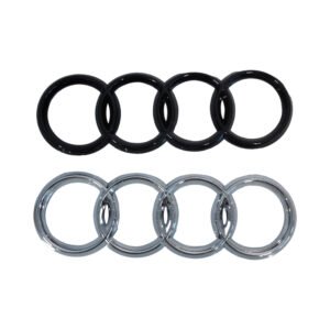 Luxury Audi Rear Emblem Black Chrome – Sporty Trunk Badge Replacement