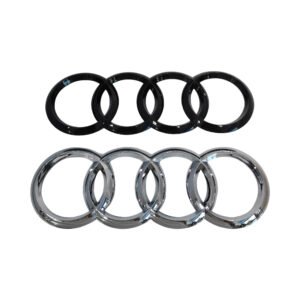 Elegant Audi Rear Emblem – 200*70mm Trunk Badge in Glossy Black or Chrome