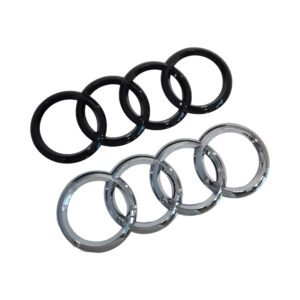 Elegant Audi Rear Emblem – 200*70mm Trunk Badge in Glossy Black or Chrome