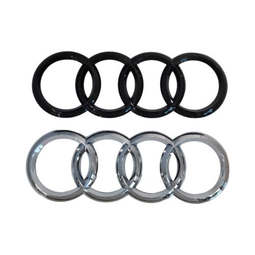 Elegant Audi Rear Emblem – 200*70mm Trunk Badge in Glossy Black or Chrome