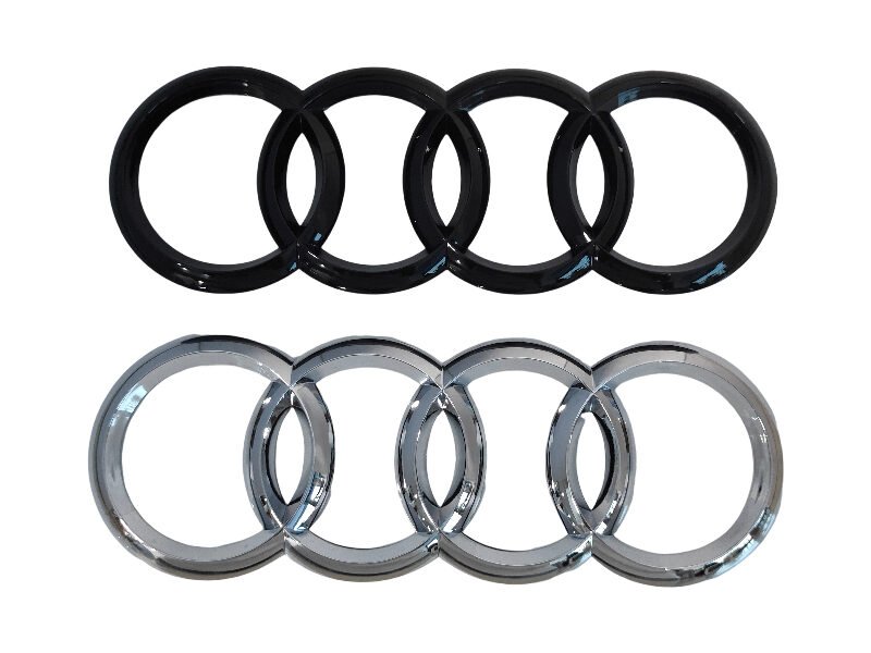 Elegant Audi Rear Emblem – 200*70mm Trunk Badge in Glossy Black or Chrome