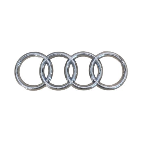 Upgraded Audi Front Emblem Black – New Model with Bent Pins for Secure Fit