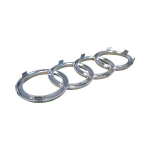 Upgraded Audi Front Emblem Black – New Model with Bent Pins for Secure Fit