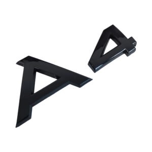 Stylish Audi A-Series Badge Set – Black or Silver Emblems 95*37mm