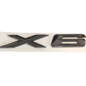 Stylish BMW X6 Emblem Glossy Black Letter Badge – Premium Replacement Logo for Bold Identity