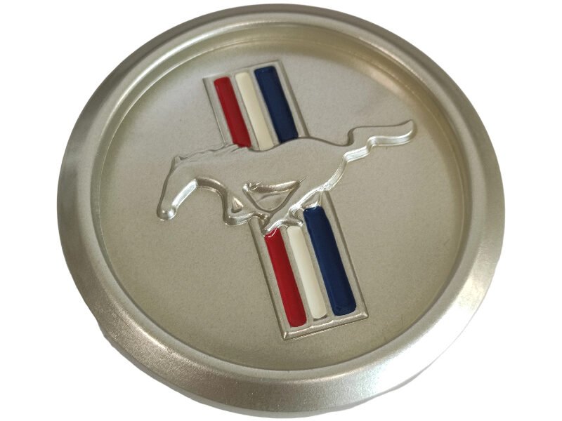 Ford Mustang Wheel Cap Silver 68mm – Premium Glass Cement Hub Cover with Stylish Finish