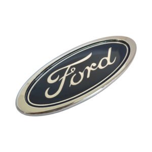 Ford Mondeo Front Emblem Black & Dark Blue 150x59mm – Stylish Replacement Badge with Adhesive Tape