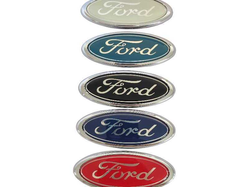 Ford Mondeo Rear Emblem with Adhesive Tape 115x45mm – Stylish Replacement Badge in Black, White, Red, Light Blue, Dark Blue