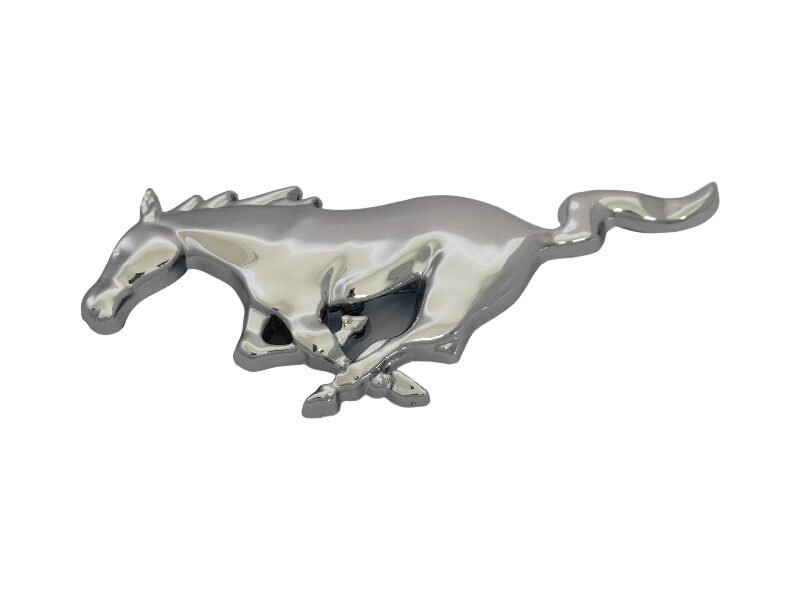 ABS Mustang Grill Front Emblem with Pins – Bold 150x50mm Replacement Badge