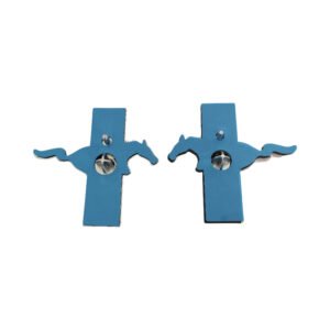 Premium Ford Mustang Steering Wheel Emblem – Left & Right Horse Logo Replacement with Pins and Adhesive Backing BR3Z-8A224-A BR3Z-8A225-A