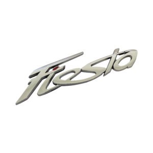 Stylish Ford Fiesta Rear Emblem – Chrome Silver & Glossy Black Badge for 2011–2019 Models