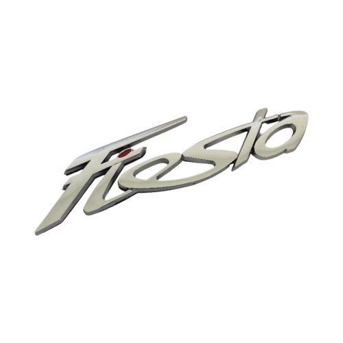Stylish Ford Fiesta Rear Emblem – Chrome Silver & Glossy Black Badge for 2011–2019 Models