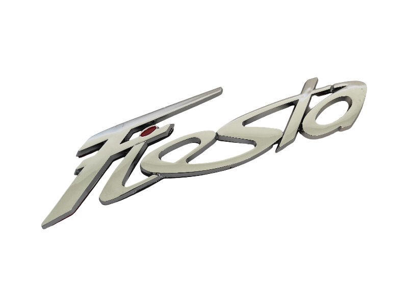 Stylish Ford Fiesta Rear Emblem – Chrome Silver & Glossy Black Badge for 2011–2019 Models