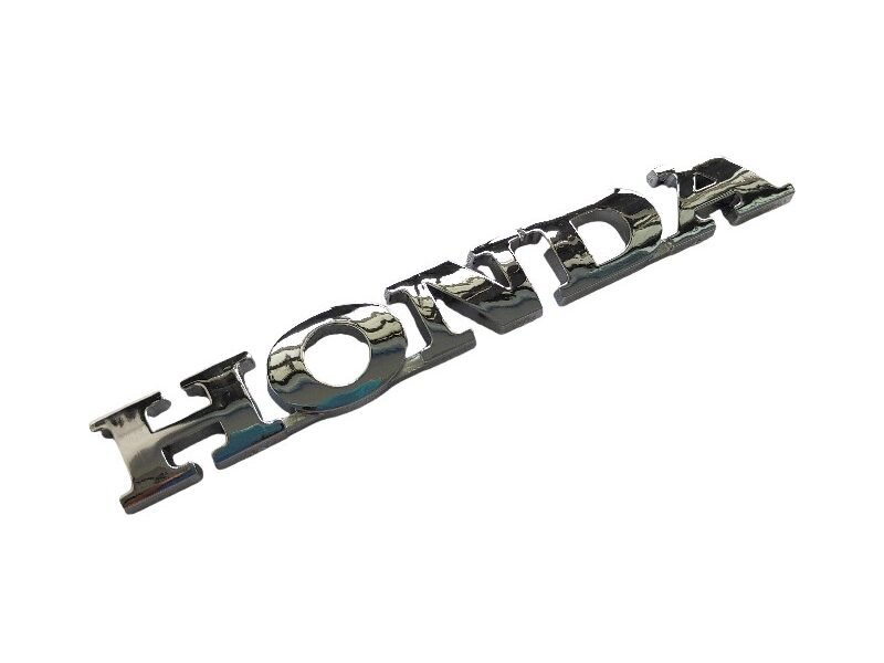 Premium HONDA Letter Emblem Silver – Elegant Chrome Car Badge Replacement