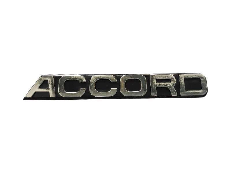 Stylish Accord Letter Emblem Black – Vintage Car Badge Replacement for Honda Accord