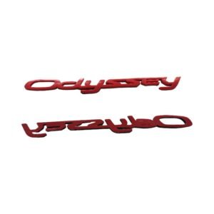 Premium Honda Odyssey Letter Emblem 2010 Black Orange | Stylish Trunk Badge Replacement for Authentic Look