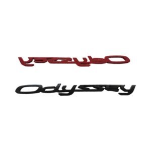 Premium Honda Odyssey Letter Emblem 2010 Black Orange | Stylish Trunk Badge Replacement for Authentic Look