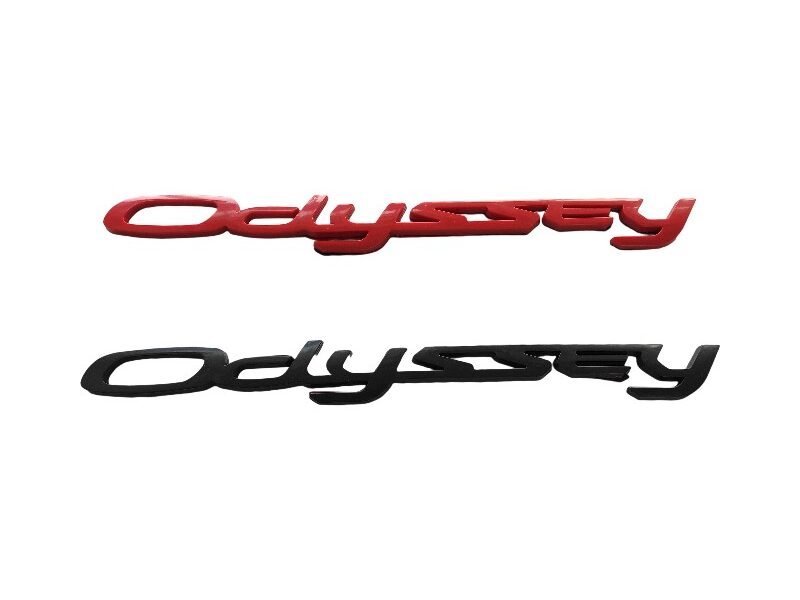 Premium Honda Odyssey Letter Emblem 2010 Black Orange | Stylish Trunk Badge Replacement for Authentic Look