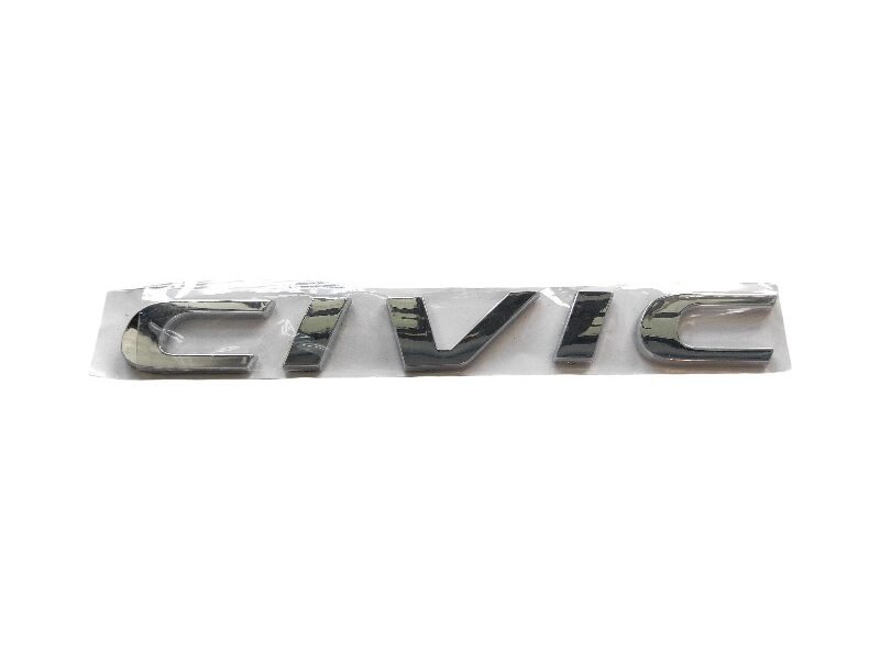 Stylish Honda Civic Chrome Letter Emblem – Premium Silver Badge Replacement