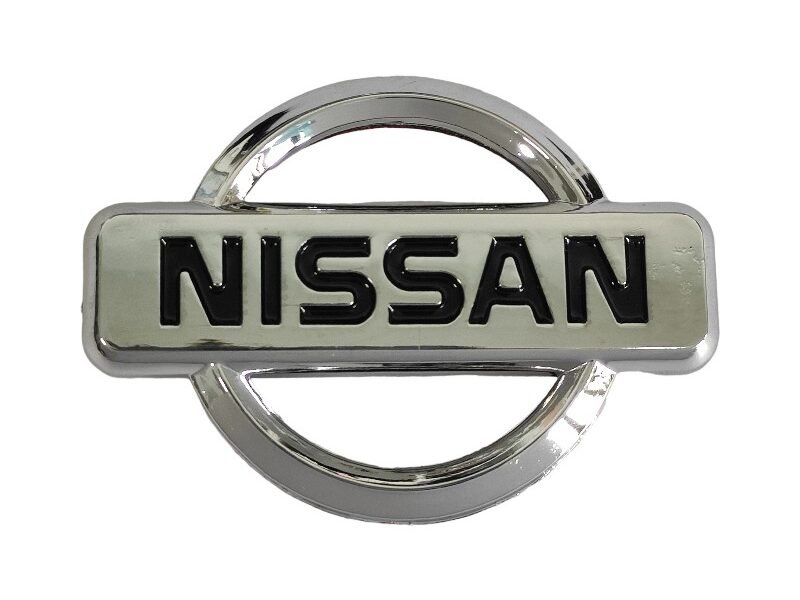 Nissan head emblem small NE-002 59x42MM chrome grille badge replacement