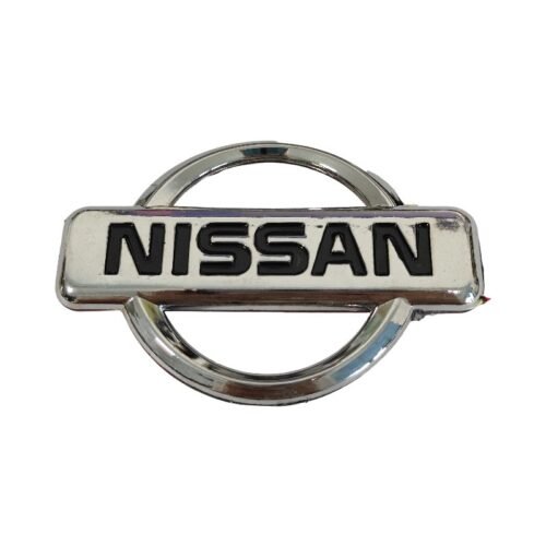 Nissan back emblem NE-003 silver 80x56MM rear trunk replacement badge