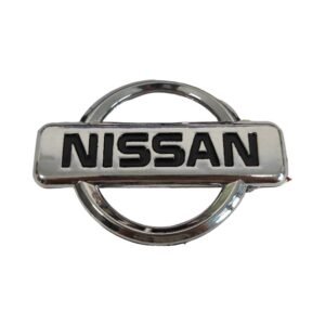 Nissan back emblem NE-003 silver 80x56MM rear trunk replacement badge