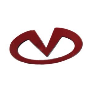 Mugen steering wheel emblem NE-016 70x35MM chrome badge replacement