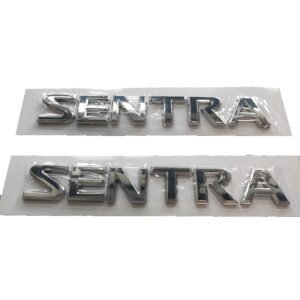 Premium SENTRA Letter Emblem – Stylish Nissan Badge Chrome Car Logo