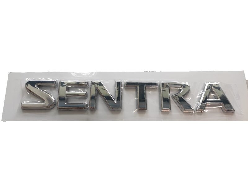 Premium SENTRA Letter Emblem – Stylish Nissan Badge Chrome Car Logo