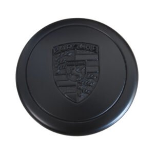 Luxury Porsche 80MM Matte Black Metal Wheel Cap – Premium Hub Cover