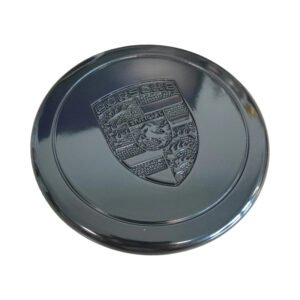 Shiny Porsche 80MM Glossy Black Metal Wheel Cap – Premium Hub Cover Upgrade