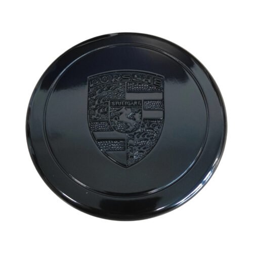 Shiny Porsche 80MM Glossy Black Metal Wheel Cap – Premium Hub Cover Upgrade