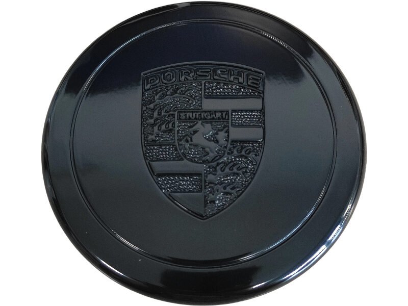 Shiny Porsche 80MM Glossy Black Metal Wheel Cap – Premium Hub Cover Upgrade