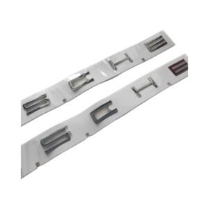 Premium Porsche Silver ABS Emblem – Durable Replacement Car Badge Logo