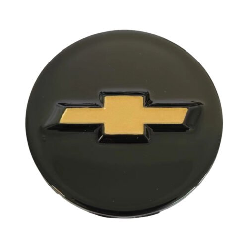 Eye-Catching! Chevrolet Cap (Black and Gold) 58mm – Elevate Your Car’s Style with Luxury