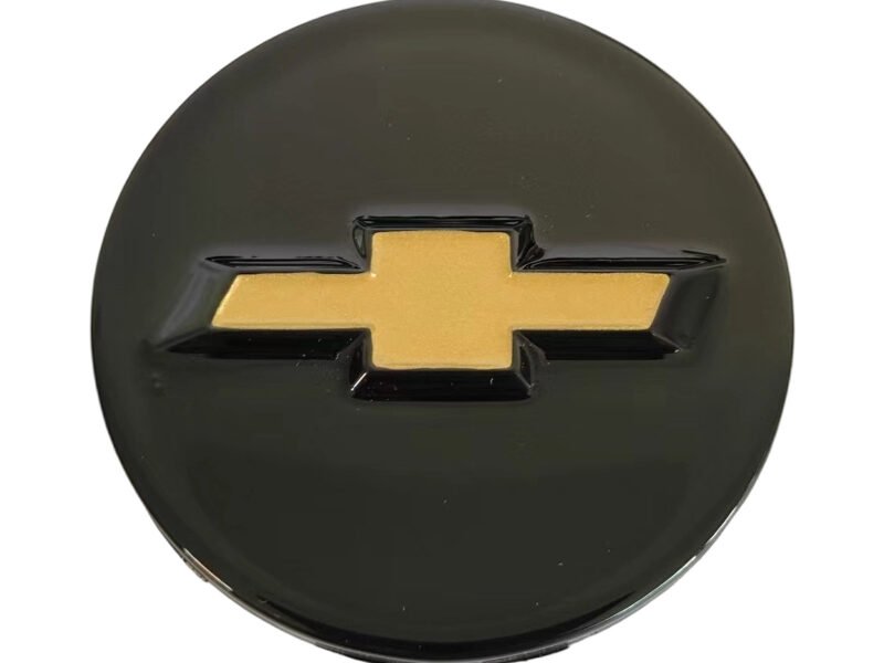 Eye-Catching! Chevrolet Cap (Black and Gold) 58mm – Elevate Your Car’s Style with Luxury