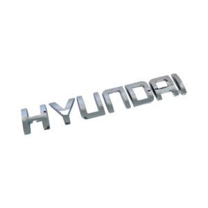 Premium Hyundai Chrome Emblem – Shiny Separate Letters Badge for Stylish Car Look