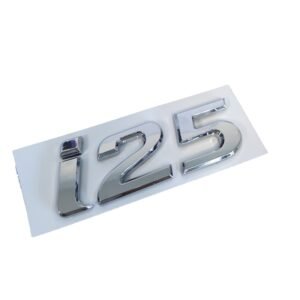 Shiny Hyundai i25 Chrome Emblem – Premium Car Badge Replacement with Durable Finish